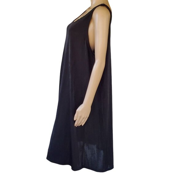 Vintage Fern Bratten Tank Tent Dress Women's 1X Black Knit Stretch Sleeveless - Picture 6 of 10